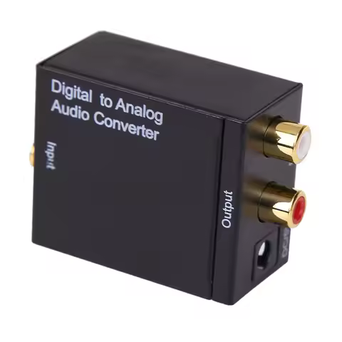96 KHz Digital To Analog Audio Converter 2-channel Digital Audio To Analog Audio Coaxial DC 5V /1A O