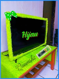 Bando Tv Led 17 - 32 Dan 40 - 43 Inch Terbaru 1 Set Taplak Meja Tv Dan Sarung Remote Bulu Rasfur Tap
