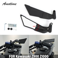 สำหรับ Kawasaki กระจกมองปีกมองหลังดัดแปลง Z1000 Z900อะลูมิเนียมอัลลอย CNC กระจกถอยหลังความละเอียดสูง