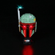 Light Kit Star Wars TM 75277 Boba Fett Helmet (Only LED Light kit ,No blocks Model)
