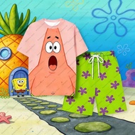 Patrick Star And SpongeBob Outfit Set New Cute Casual Cartoon Matching Clothes For Shirts Child Y2k 