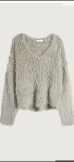Oak & Fort Fuzzy V-Neck Sweater