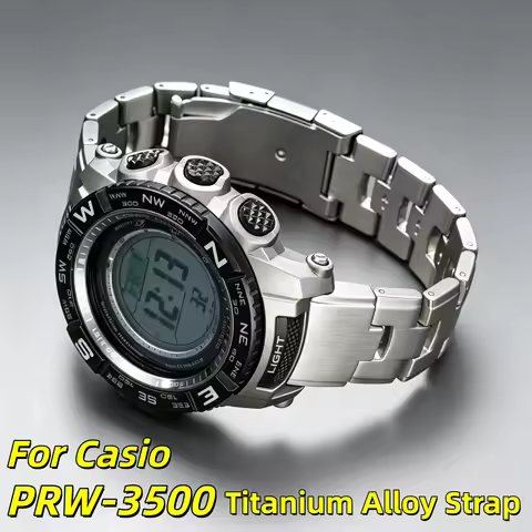22mm Titanium alloy watchband For Casio PROTREK series PRW-3500 Men's Quick-release watch strap repl