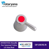 K93E(VOX) Handle For Internal Valve 1/2 Hot/Red, PN OP.HK9E/R
