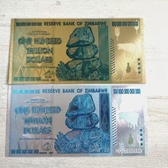 2022 Zimbabwe Coin 10 million Gold Foil Test Commemorative Million Gold Foil Collection Banknotes202