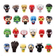 26-24Pcs/Sets Marvel Q Version Figure Avengers Anime SuperHeros Iron Man Spiderman Captain America Hulk Kids Toys Christmas Gift