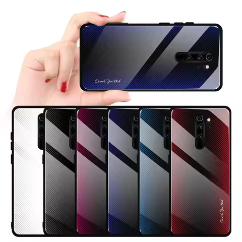 For Xiaomi Redmi Note 8 7 6 5 Pro 7A K20 Case Hard Tempered glass Gradient protect cover case for xi