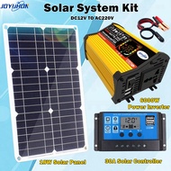 JOYUHON Solar Panel Inverter System 6000W Power Inverter DC12V TO AC220V 18W Solar Panel 30A Solar C