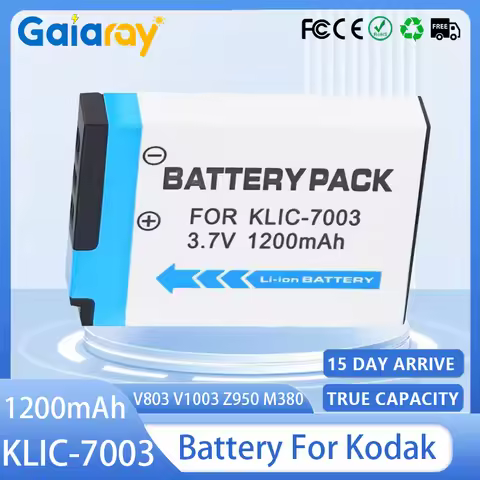 KLIC-7003 Camera Battery 3.7V 1200mAh Rechargeable Battery for Kodak V803 V1003 Z950 M380 M381 M420 