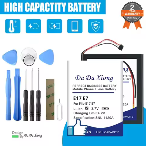 FiioQ5 FiioE12 FiioQ1 FiioX5III Battery For Fiio E7 E12 E17 FX1221 M11 MP3 Q1 X1 X3 X5 X7 Mark I II 