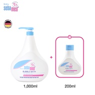เซ็ตคุ้ม 1+1: SEBAMED BABY BUBBLE BATH 1000ML & BABY BUBBLE BATH 200ML (ครีมอาบน้ำเด็ก สบู่อาบน้ำเด็