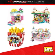 LOZ Mini Block 1729 / 1730 / 1731 / 1732 Beverage Shop Burger Shop Cake Shop French Fries Shop