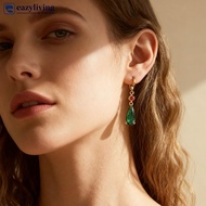 EAZYLIVING Fashion Elegant Alloy Emerald Earrings Anime Peripheral Howl's Moving Castle Jewelry Acce