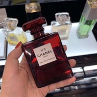 Chanel香奈兒紅色限量N5香水100毫升限量版