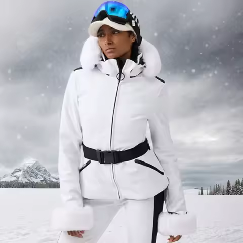 GSOU SNOW Women Slim Fit Skiing Jacket Winter Windproof Waterproof Snow Tops Ski Sports Thickening W