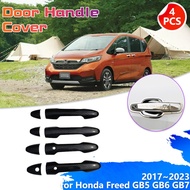 for Honda Freed GB5 GB6 GB7 GB8 2017~2023 2018 Chrome Carbon Fiber Door Handle Key Decoration Cover 