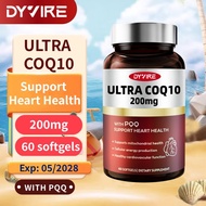 DYVIRE  ULTRA COQ10 supplement 200mg 60 softgels With PQQ 10mg rich in Vitamin E 15 mg support heart
