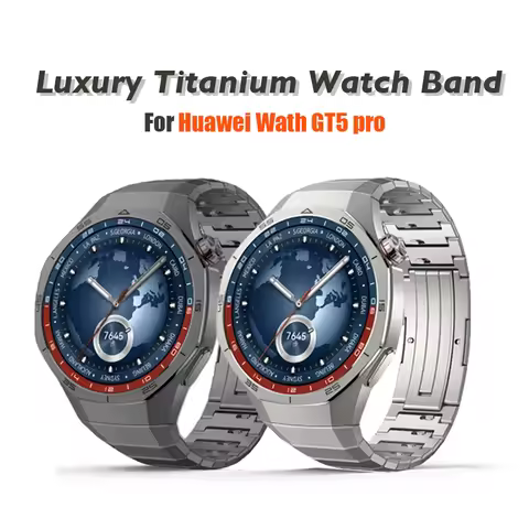 Original No Gaps Luxury Titanium Strap for Huawei Watch GT 5 Pro Metal Bracelet for Huawei Watch GT5