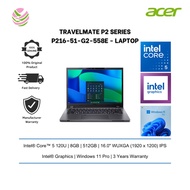 Acer Commercial Laptop TravelMate P216-51-G2-558E 16.0" WUXGA (C5 120U, 8GB, 512GB, Intel, W11P, 3Y)