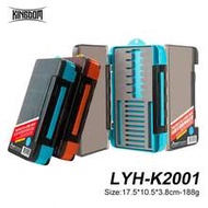 KINGDOM 1PC Fishing Lure Box Fishing Tackle Storage Box 15 Compartments Adjustable Storage Organizer