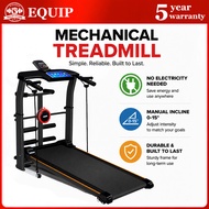 Non-Electric Walking Pad Foldable Manual Treadmill with LED Counter Bluetooth Music Exercise Equipme