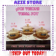 🔥HOT!🔥 9PCS VISIONS VERSA POT COOKWARE / SET PERIUK VISIONS/ COOKWARE POT SET