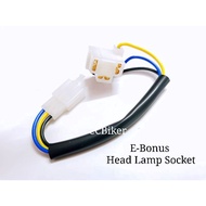 Head Lamp Socket SYM Sport Bonus SR/ Bonus110/ EBonus Soket Lampu Depan