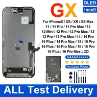 AMOLED GX For iPhone X XS XSMAX Screen 11Pro MAX 12Pro 12 Mini LCD 13 Display With 3D Touch Screen 1