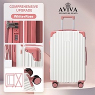 AVIVA กระเป๋าเดินทาง ขนาด 20/24/28 นิ้ว น้ำหนักเบา วัสดุ ABS+PC ความจุขนาดใหญ่ กระเป๋าถือขึ้นเครื่อง