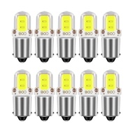 10x Car LED Bulb BA9S T4W H6W LED CANBUS COB 2LED Bulb Car Interior License Plate Light Marker Readi