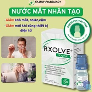 RXOLVE SOOTHE EYE DROPS Artificial Tears (10ml Bottle) - Moisturizes Eyes, Reduces Dry Eyes, Soothes
