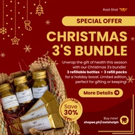 Ginger Shot - HOLIDAY BUNDLE by Root Shot (3 refillable bottle + 3 refill packs)
