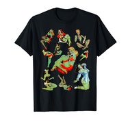 Zombie Pin Up Girl Halloween Sassy Cute Collage Apocalypse T-Shirt