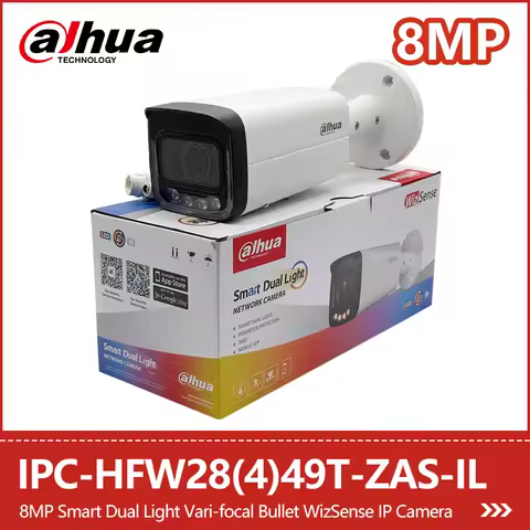 Dahua 4MP 8MP 4K WizSense IP Camera Outdoor Human Detect PoE Mic Security Camera CCTV IPC-HFW2449T-Z
