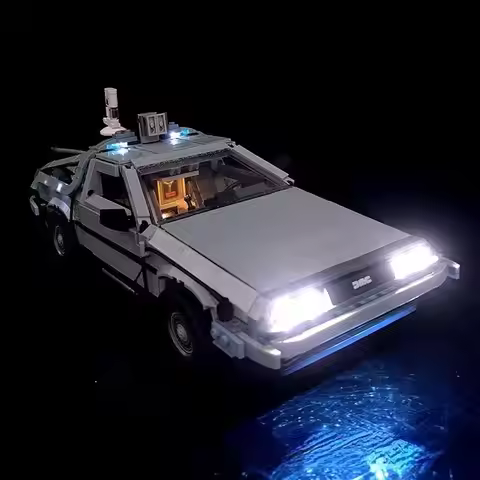 LED Light Kit for LEGO Back To The Future Time Machine Car 10300 Building Blocks Not Included Car