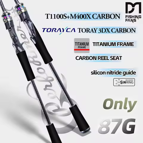 FISHINGFANS 2.0pro CARBON T1100S TITANIUM FRAME GUIDE L ML M Carbon Reel Seat Spinning Casting fishi