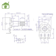 [Gong] A500K B500K A250K B250K A50K B50K A25K B25K Potentiometer Splined Small Pot Electric Guitar B