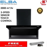 Elba Designer Hood 2000 m³/hr EHQ9327ST(BK) + Elba Built In Gas Hob / Ceramic Hob/ Induction Hob Pac