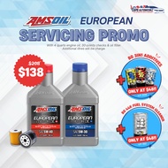 Car Servicing - AMSoil European Series Fully Synthetic Engine Oil Servicing Package | 5W30 5W40
