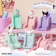 bag sekolah bag sekolah perempuan Wolf Bowang Genuine Sanrio Family Slide Slide Phone Holder Ornamen