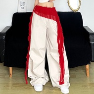 WEIRD PUSS Macaron Hip Hop Style Sweet And Spicy Ruffle Trim Womens Hot Pants Waist Decorations Casu