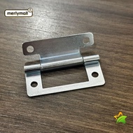 MERLYMALL 5pcs/set Door Hinge, Soft Close Connector Flat Open, Creative No Slotted Interior Folded Close Hinges Furniture Hardware