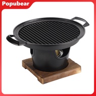 Mini BBQ Alcohol Stove Grill Japanese One Person Cooking Oven Non-Stick Outdoor BBQ Plate for Campin