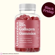 new Glow Up by Free Soul – Type I Hydrolyzed Collagen Peptides| Hair, Nails & Joints| 60 Gummies 49d