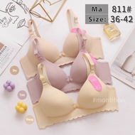Thailand Postpartum Maternity Bra with Open Horizontal Buttons for Breastfeeding, Rimless, Anti-Sagg