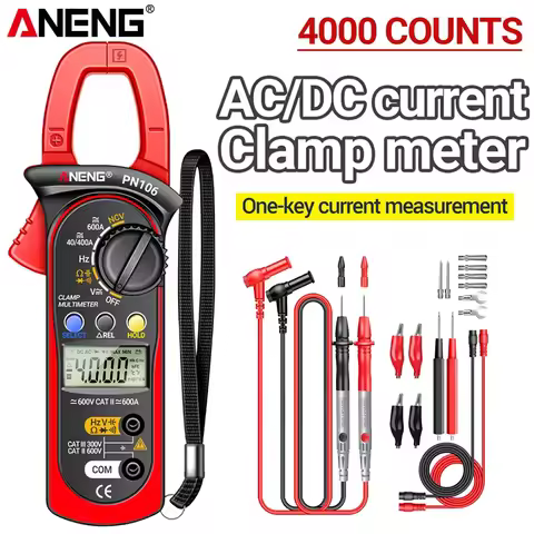 Clamp Multimeter Digital Automotive Tester ANENG PN106 Voltmeter Ammeter Resistance Capacitor Repair