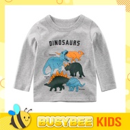 Kids Children T-shirt for 1-10 years old boys girls Long sleeve Dinosaur graphic printed / Baju kanak-kanak lelaki perempuan umur 1-10 lengan panjang dengan cetakan grafik dinosaur