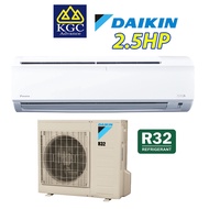 Daikin R32 Non Inverter Gin-Ion Blue Filter Air Conditioner (2.5HP) FTV60PBV1MF/RV60PBV1M
