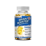 Brain Booster - Kapsul Minyak Ikan Ginkgo dan Omega 3 - Meningkatkan daya ingat fokus energi dan fun