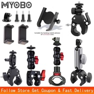 TC MYOBO Bike & Motorcycle Handlebar Mount for GoPro Insta360 DJI Action Phone - Stable 360° Camera 